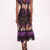 Abstract Viscose Midi Dress