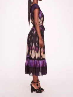 Abstract Viscose Midi Dress
