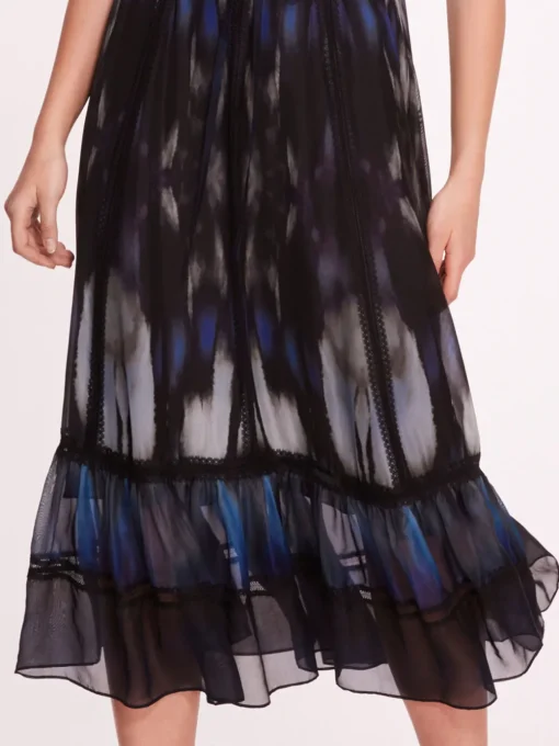 Abstract Viscose Midi Dress