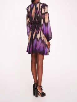 Abstract Viscose Mini Dress