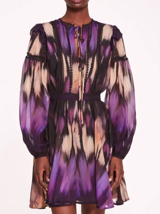 Abstract Viscose Mini Dress
