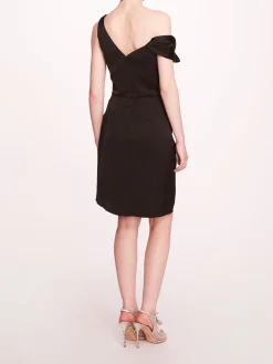 Asymmetrical Satin Mini Dress