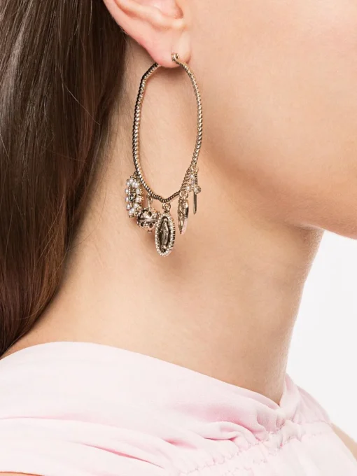 Charm Hoop Earrings