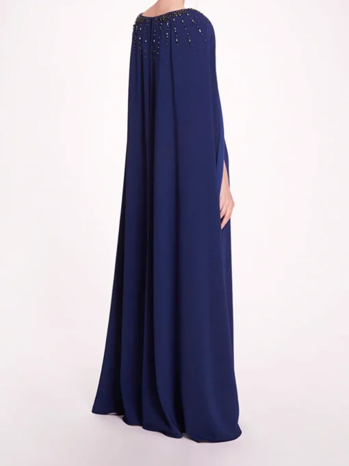 Embellished Cape Gown