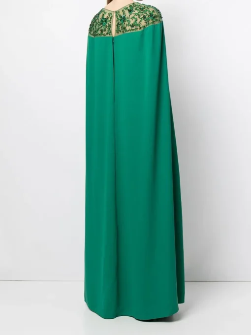 Embroidered Cape Dress