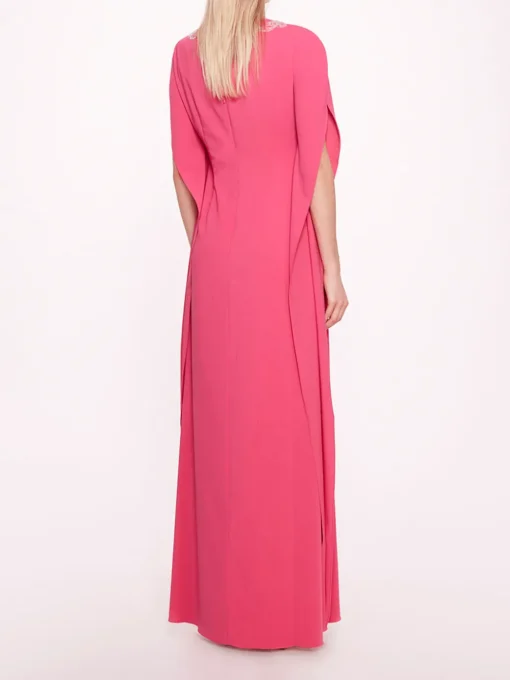 Embroidered Crepe Kaftan