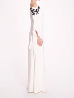 Embroidered Draped Kaftan