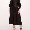 Faux Leather Poplin Corset Dress