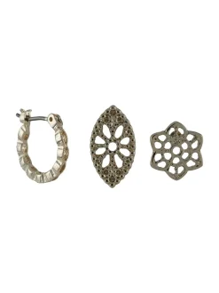 Floral Trio Earrings Set