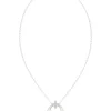Floral White Gold Pendant Necklace