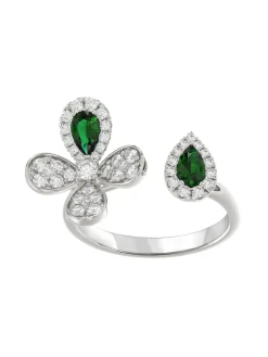 Floral White Gold Ring