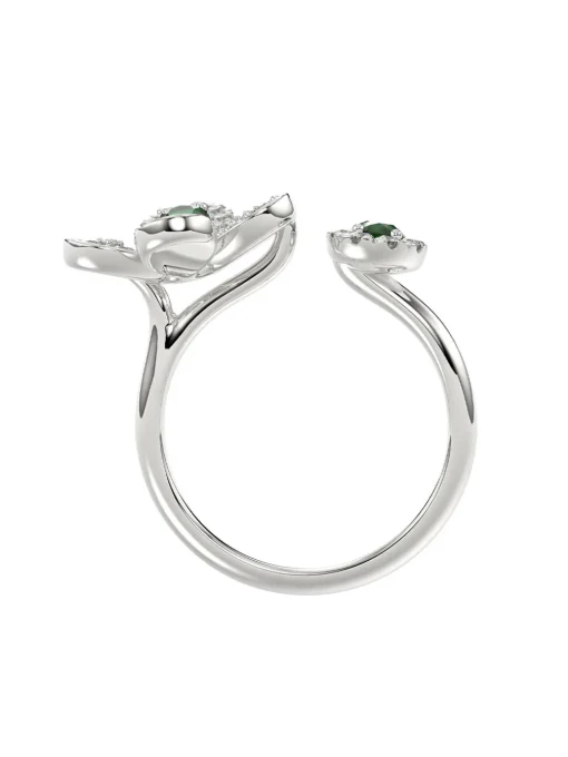 Floral White Gold Ring