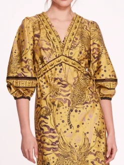 Flying Cheetah Tiered Midi Dress