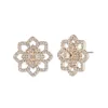 Gold Lace Floral Button