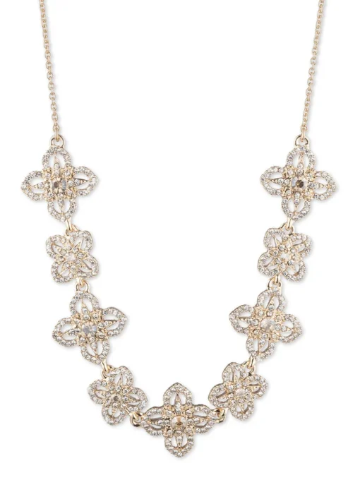 Gold Lace Floral Necklace