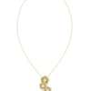 Halo Flower Yellow Gold Necklace