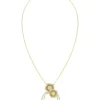 Halo Flower Yellow Gold Pendant Necklace