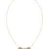 Halo Flower Yellow Pendant Necklace