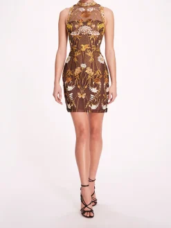High Neck Tulle Mini Dress