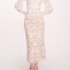 Long Sleeve Corded Midi Dress