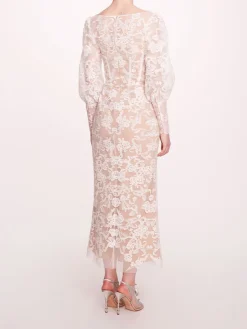 Long Sleeve Corded Midi Dress
