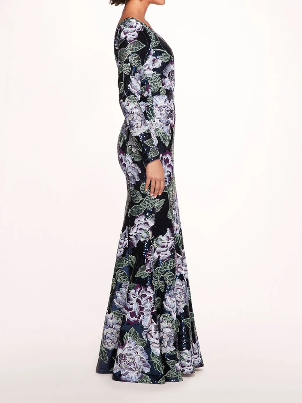 One Shoulder Sequin Gown