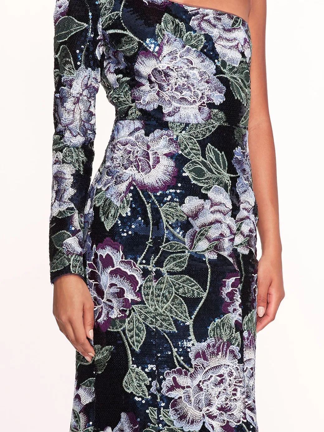 One Shoulder Sequin Gown