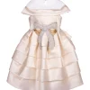 Pearl Detail Shantung Dress