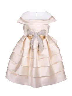 Pearl Detail Shantung Dress