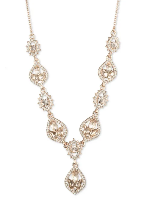 Poised Rose Y Necklace
