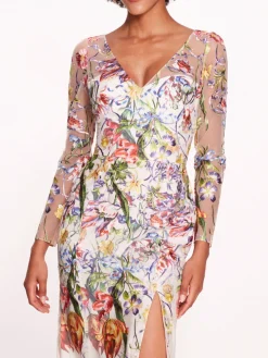 Ribbons Long Sleeve Gown