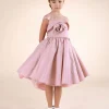 Rose Detail Taffeta Gown