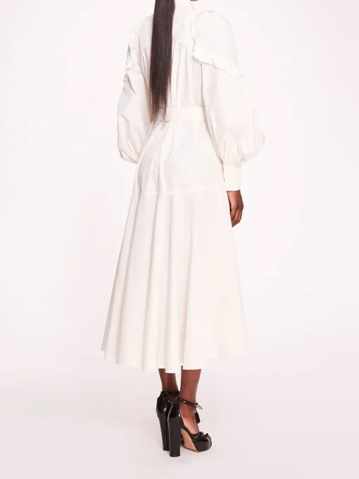 Rosette Ruffle Midi Dress