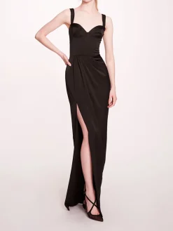 Satin Bustier Gown