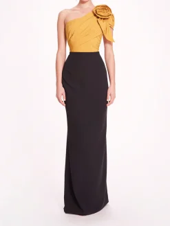 Taffeta Crepe Gown