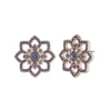 Tanzanite Lace Floral Button