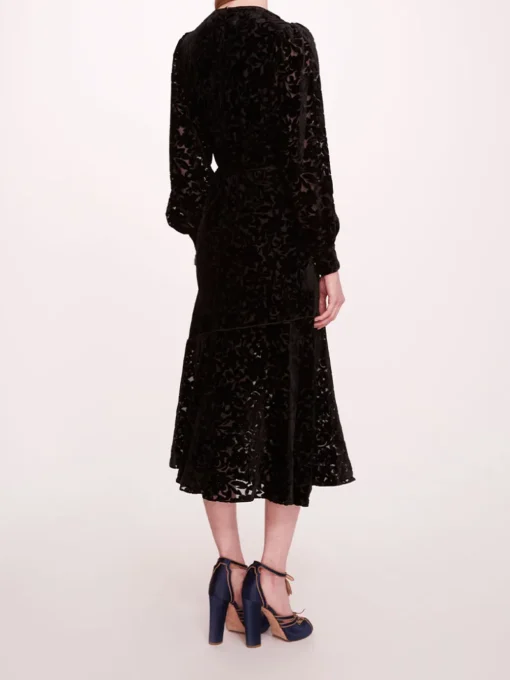 Velvet Burnout Midi Dress