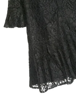 Volant-Embroidered Lace Dress