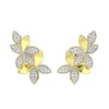 Wild Flower Yellow Gold Earrings
