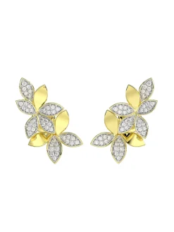 Wild Flower Yellow Gold Earrings