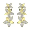 Wild Flower Yellow Gold Earrings