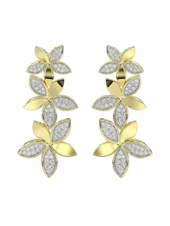 Wild Flower Yellow Gold Earrings