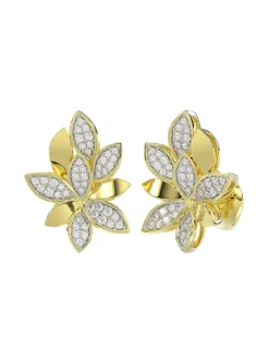 Wild Flower Yellow Gold Earrings