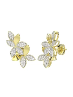 Wild Flower Yellow Gold Earrings