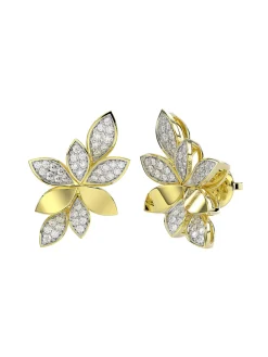 Wild Flower Yellow Gold Earrings