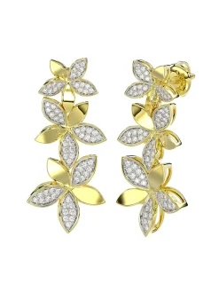 Wild Flower Yellow Gold Earrings