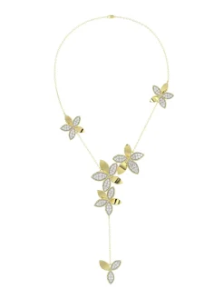 Wild Flower Yellow Gold Y Necklace