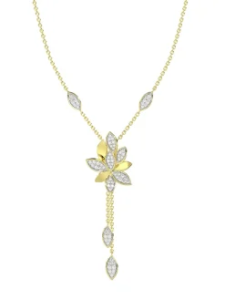 Wild Flower Yellow Gold Y Necklace