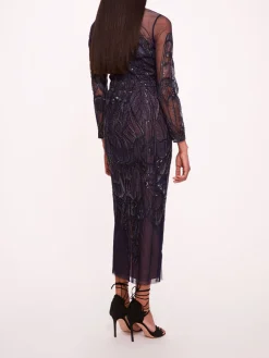 Winged Symphony Midi Dress